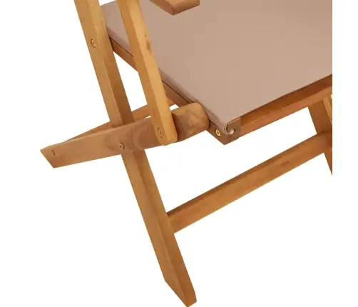 Sulankstomos Sodo Kėdės, 8Vnt., Taupe, Audinys/Mediena