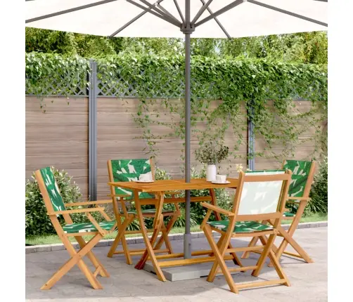 Salokāmi Dārza Krēsli, 4 Gab., Zaļš, Audums Un Masīvkoks Vidaxl Salokāmi Dārza Krēsli, 4 Gab., Zaļš, Audums Un Masīvkoks Vidaxl