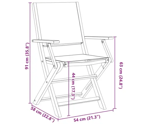 Salokāmi Dārza Krēsli, 4 Gab., Zili Balts, Audums Un Masīvkoks Vidaxl