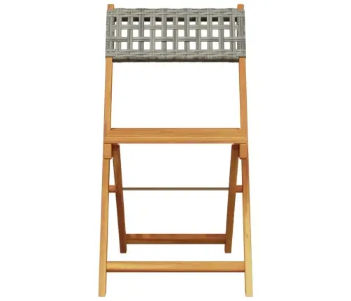 Dārza Krēsli, 6 Gab., Pelēka Pe Rotangpalma, Masīvkoks Vidaxl