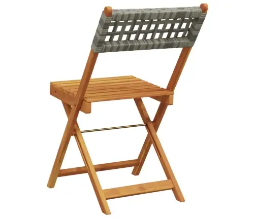 Dārza Krēsli, 6 Gab., Pelēka Pe Rotangpalma, Masīvkoks Vidaxl