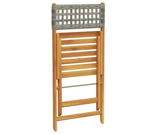 Dārza Krēsli, 6 Gab., Pelēka Pe Rotangpalma, Masīvkoks Vidaxl