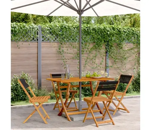 Kokkupandavad Aiatoolid 4 Tk, Must, Akaatsiapuit