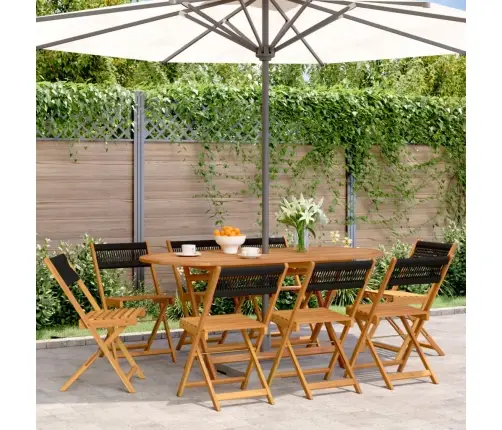 Kokkupandavad Aiatoolid 8 Tk, Must, Akaatsiapuit