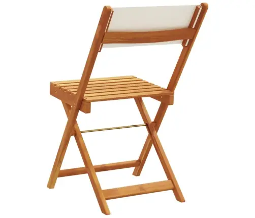 Salokāmi Dārza Krēsli, 8 Gab., Krēmbalts Audums Un Masīvkoks Vidaxl