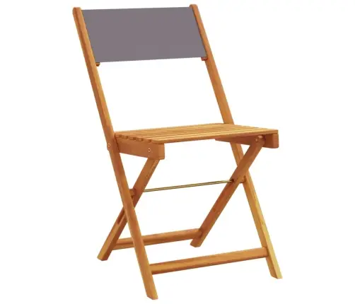 Saliekami Dārza Krēsli, 8 Gab., Antracītpelēks, Audums Un Koks Vidaxl