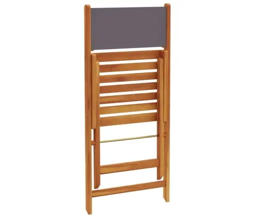 Saliekami Dārza Krēsli, 8 Gab., Antracītpelēks, Audums Un Koks Vidaxl