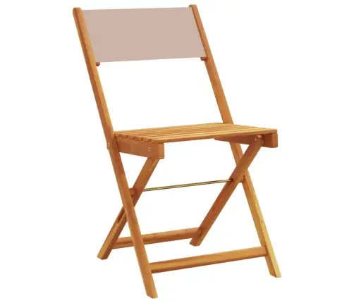 Sulankstomos Sodo Kėdės, 6Vnt., Taupe, Audinys/Mediena