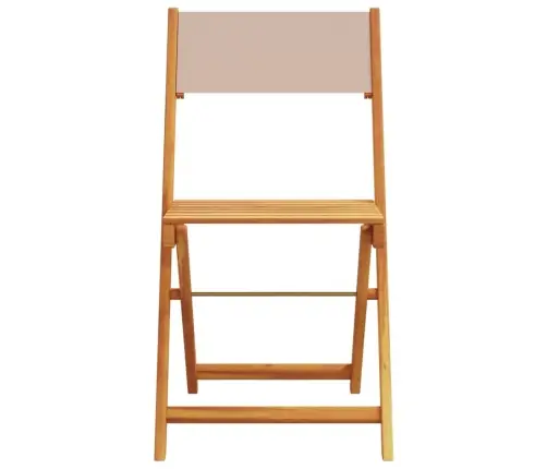 Sulankstomos Sodo Kėdės, 6Vnt., Taupe, Audinys/Mediena