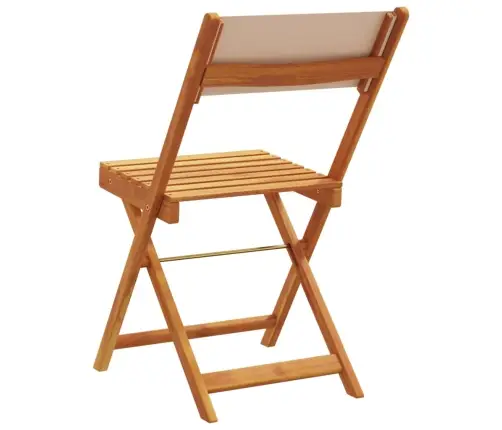 Sulankstomos Sodo Kėdės, 6Vnt., Taupe, Audinys/Mediena