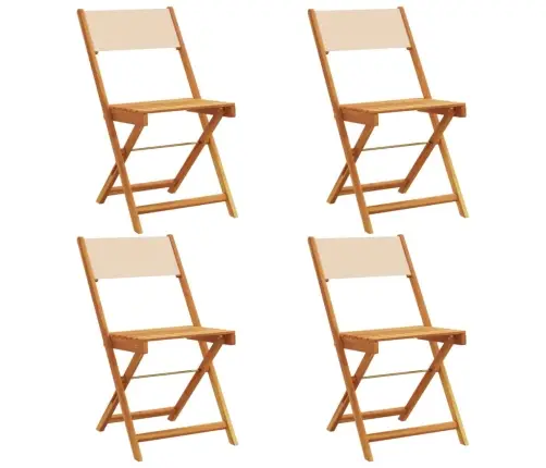 Kokkupandavad Aiatoolid 4 Tk, Beež, Kangas Ja Puit