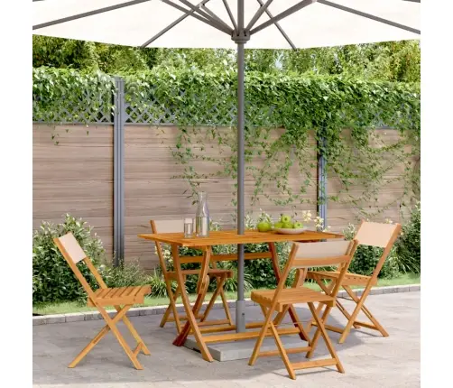 Kokkupandavad Aiatoolid 4 Tk, Beež, Kangas Ja Puit