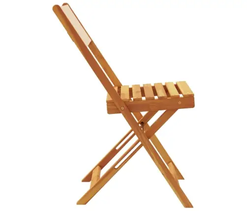 Saliekami Dārza Krēsli, 8 Gab., Bēšs Audums, Masīvkoks Vidaxl