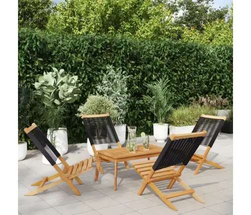 Saliekami Dārza Krēsli, 4 Gab., Melni, Akācijas Masīvkoks Vidaxl Saliekami Dārza Krēsli, 4 Gab., Melni, Akācijas Masīvkoks Vidaxl