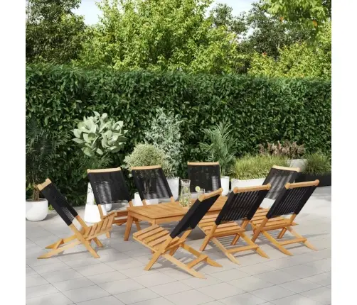 Saliekami Dārza Krēsli, 8 Gab., Melni, Akācijas Masīvkoks Vidaxl Saliekami Dārza Krēsli, 8 Gab., Melni, Akācijas Masīvkoks Vidaxl