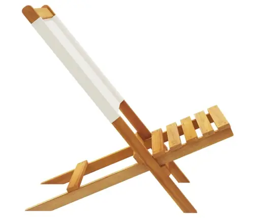 Kokkupandavad Aiatoolid 6 Tk, Kreemjasvalge, Kangas Ja Puit