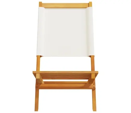 Kokkupandavad Aiatoolid 8 Tk, Kreemjasvalge, Kangas Ja Puit