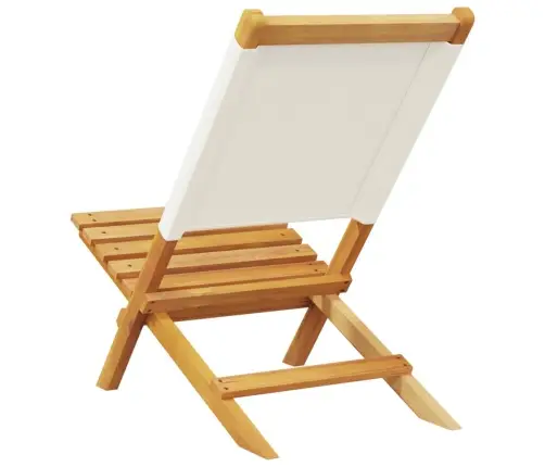 Kokkupandavad Aiatoolid 8 Tk, Kreemjasvalge, Kangas Ja Puit