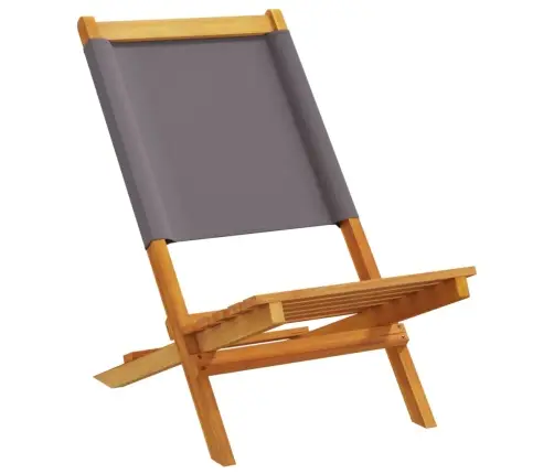 Saliekami Dārza Krēsli, 6 Gab., Antracītpelēks, Audums Un Koks Vidaxl