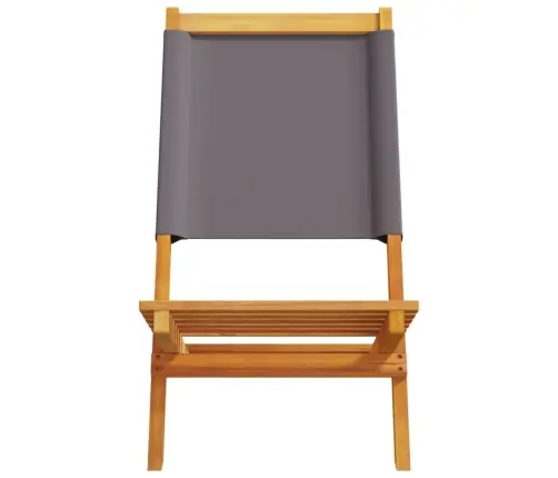 Saliekami Dārza Krēsli, 6 Gab., Antracītpelēks, Audums Un Koks Vidaxl