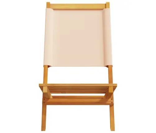 Sulankstomos Sodo Kėdės, 4Vnt., Smėlio, Audinys Ir Mediena