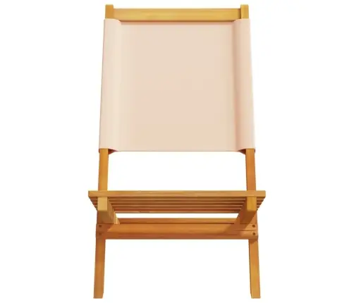 Sulankstomos Sodo Kėdės, 6Vnt., Smėlio, Audinys Ir Mediena