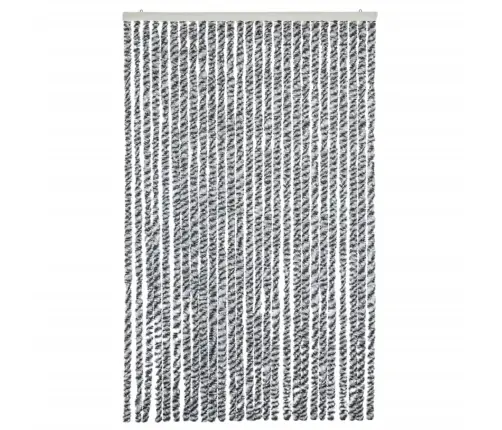 Kukaiņu Aizkars, 118X220 Cm, Pelēks Un Melns Un Balts, Šenils Vidaxl