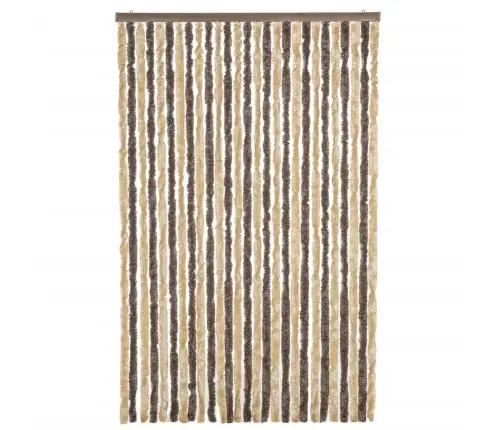 Kukaiņu Aizkars, Tumši Brūns Un Bēšs, 118X220 Cm, Šenils Vidaxl