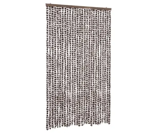 Kukaiņu Aizkars, Brūns Un Balts, 118X220 Cm, Šenils Vidaxl