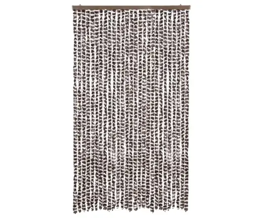 Kukaiņu Aizkars, Brūns Un Balts, 118X220 Cm, Šenils Vidaxl