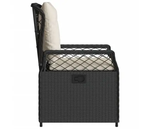 Atgāžami Dārza Krēsli, 2 Gab., Melna Pe Rotangpalma Vidaxl