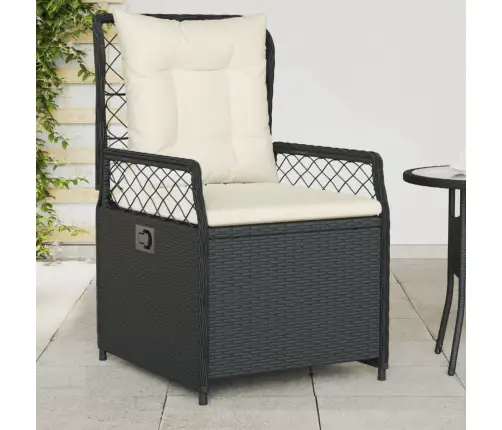 Atgāžami Dārza Krēsli, 2 Gab., Melna Pe Rotangpalma Vidaxl