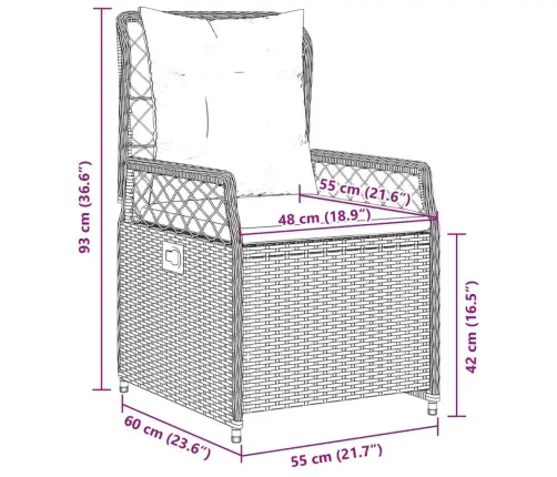 Allalastava Seljatoega Aiatoolid 2 Tk, Pruun, Polürotang