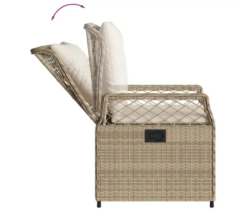 Atgāžami Dārza Krēsli, 2 Gab., Bēša Pe Rotangpalma Vidaxl