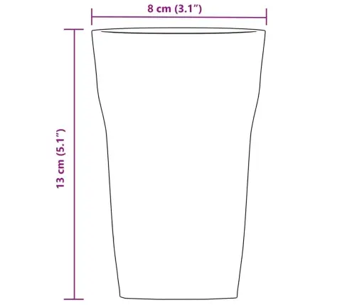 Glāzes, 6 Gab., 415 Ml Vidaxl