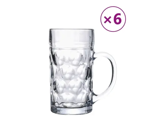 Alus Kausi Ar Rokturi, 6 Gab., 1000 Ml Vidaxl