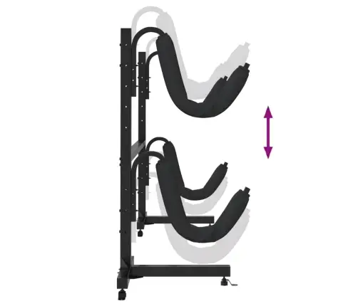 Kajaku Uzglabāšanas Plaukts 2 Laivām, 250X57X127,5 Cm, Tērauds Vidaxl