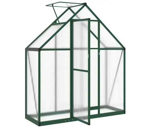 Siltumnīca Ar Pamatni, Zaļš, 169X58X195 Cm, Alumīnijs Vidaxl