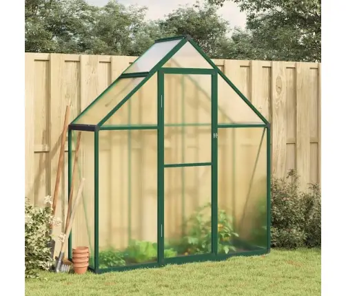 Siltumnīca Ar Pamatni, Zaļš, 169X58X195 Cm, Alumīnijs Vidaxl