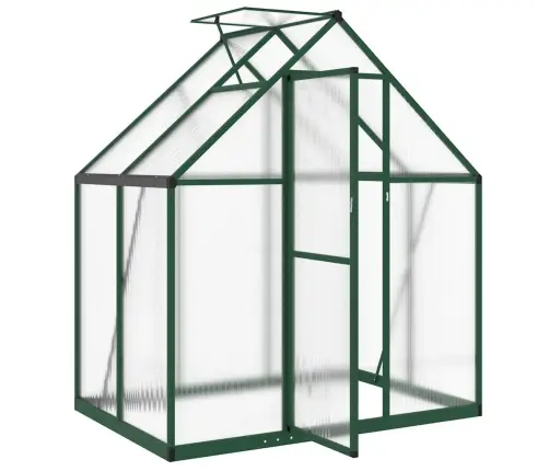 Siltumnīca Ar Pamatni, Zaļš, 169X114X195 Cm, Alumīnijs Vidaxl