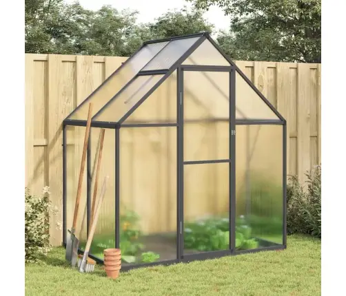 Siltumnīca Ar Pamatnes Rāmi, Antracītpelēks, 169X114X195 Cm Vidaxl