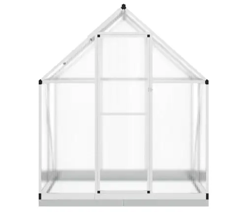 Siltumnīca Ar Pamatni, Sudraba, 169X114X202 Cm, Alumīnijs Vidaxl