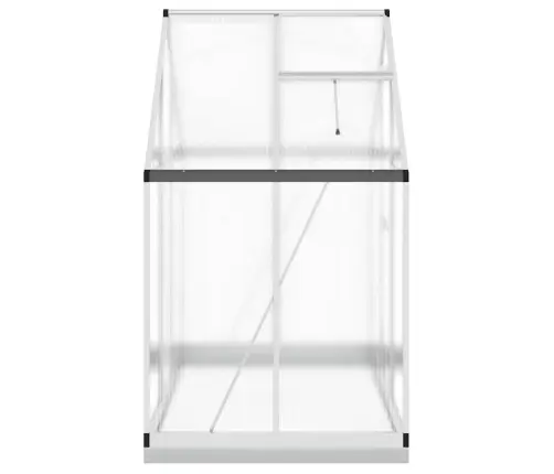 Siltumnīca Ar Pamatni, Sudraba, 169X114X202 Cm, Alumīnijs Vidaxl