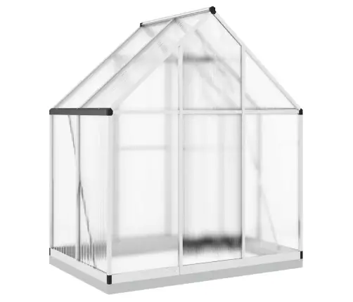 Siltumnīca Ar Pamatni, Sudraba, 169X114X202 Cm, Alumīnijs Vidaxl