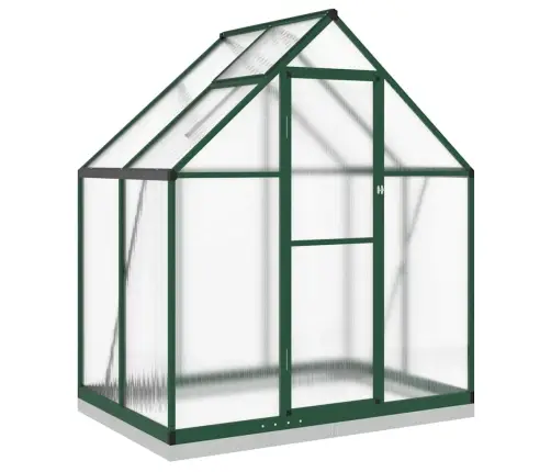 Siltumnīca Ar Pamatni, Zaļš, 169X114X202 Cm, Alumīnijs Vidaxl