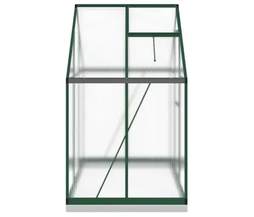 Siltumnīca Ar Pamatni, Zaļš, 169X114X202 Cm, Alumīnijs Vidaxl