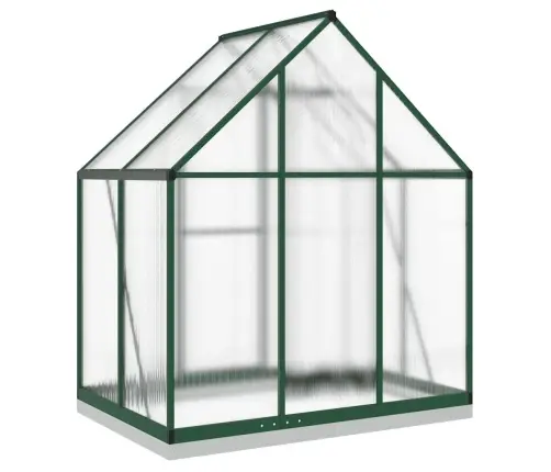 Siltumnīca Ar Pamatni, Zaļš, 169X114X202 Cm, Alumīnijs Vidaxl