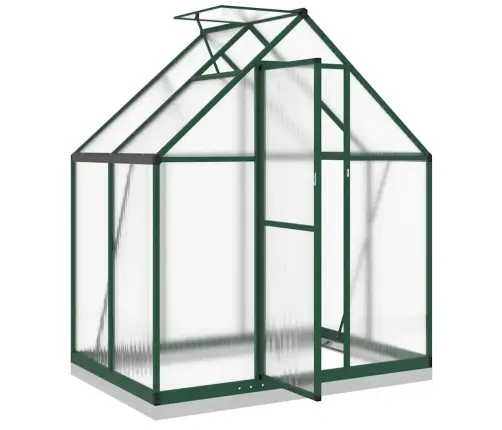 Siltumnīca Ar Pamatni, Zaļš, 169X114X202 Cm, Alumīnijs Vidaxl
