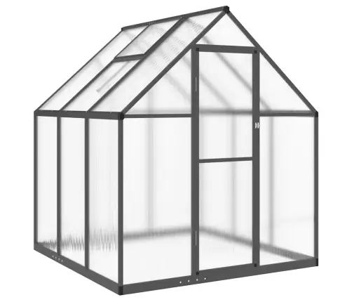 Siltumnīca Ar Pamatnes Rāmi, Antracītpelēks, 445X169X195 Cm Vidaxl