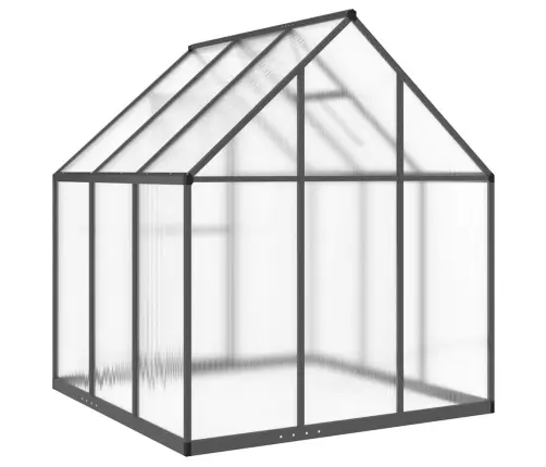 Siltumnīca Ar Pamatnes Rāmi, Antracītpelēks, 445X169X195 Cm Vidaxl